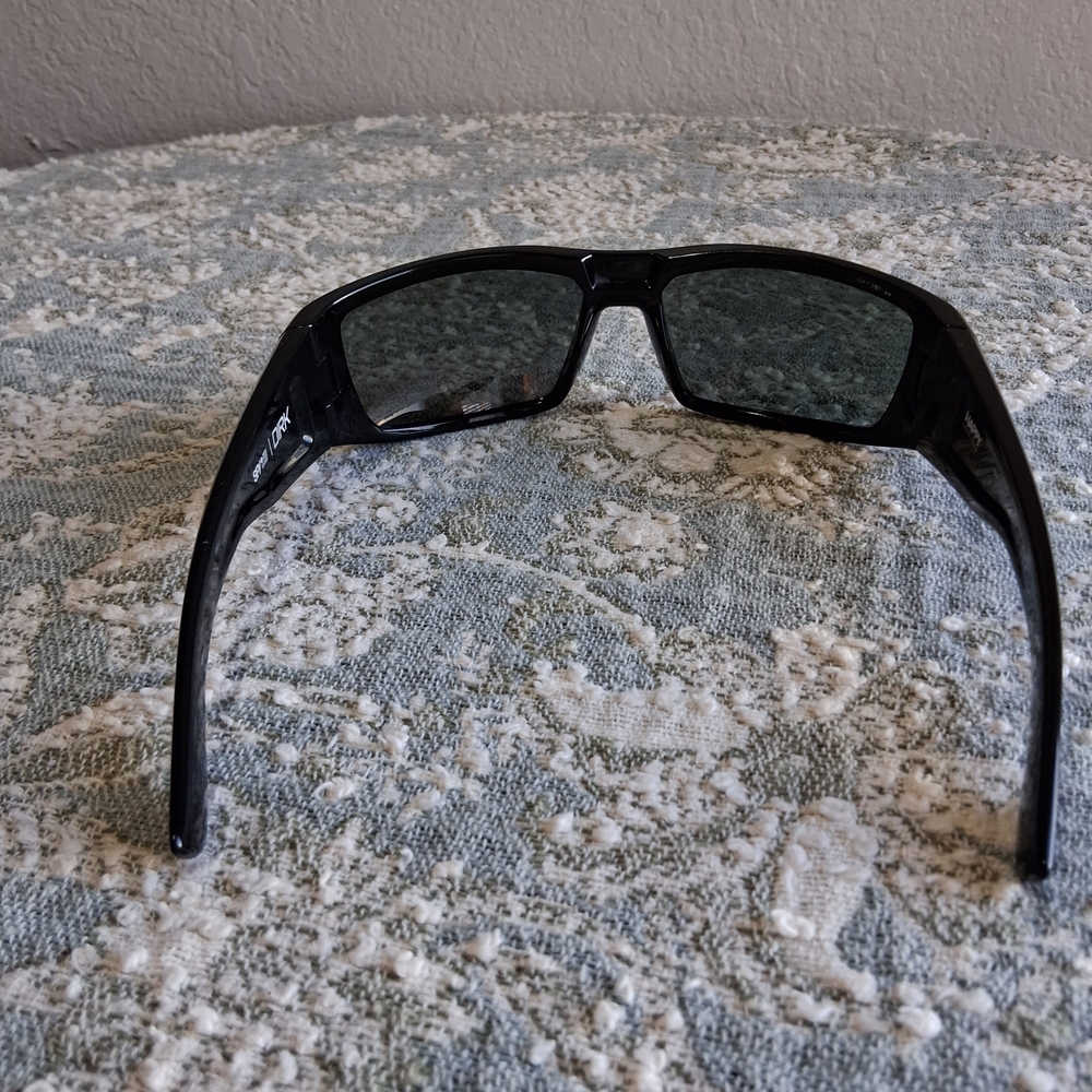 🌟 Mens Spy Optic Wraparound Sport Sunglasses Black Dark Smoke Lenses - Picture 3 of 9